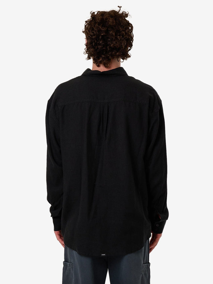 Hemp Thrills Oversize Long Sleeve Shirt - Black