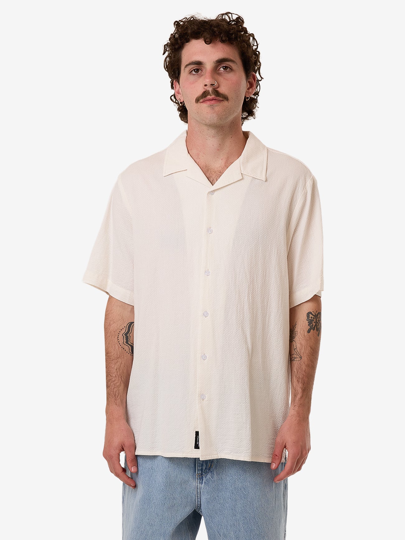 Walks Of Life Bowling Shirt - Heritage White XS