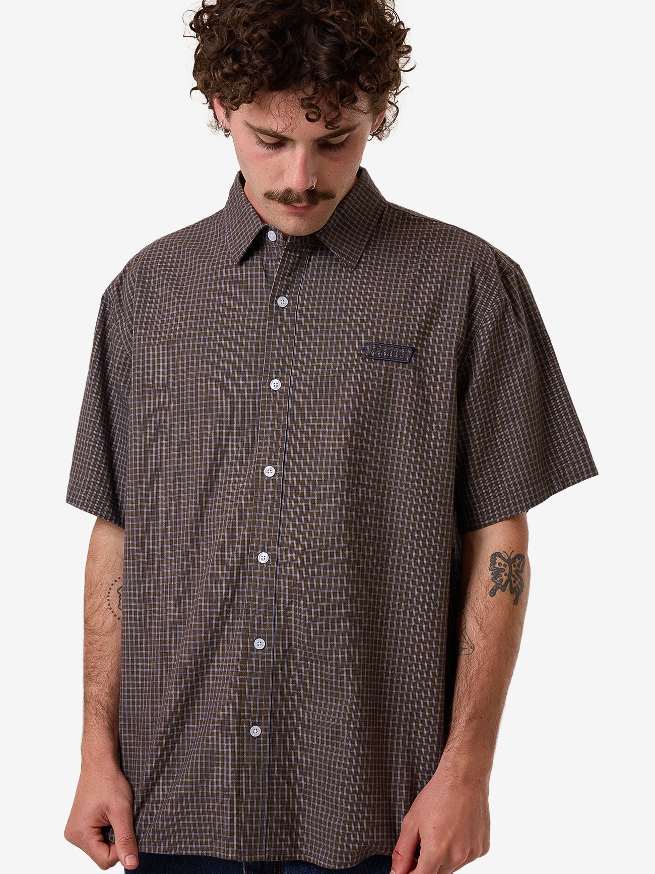 Ribbon Cutter Short Sleeve Shirt - Dark Olive XS