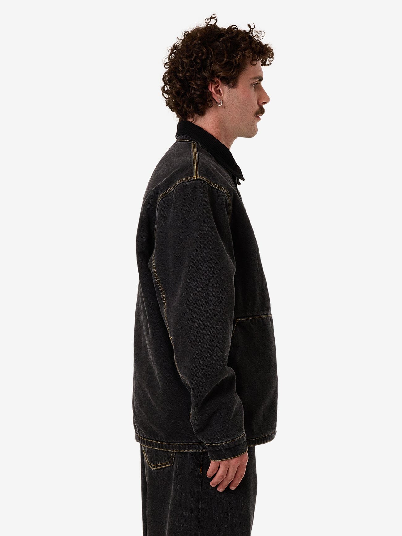 Thrills Union Jacket - Black Bull XS