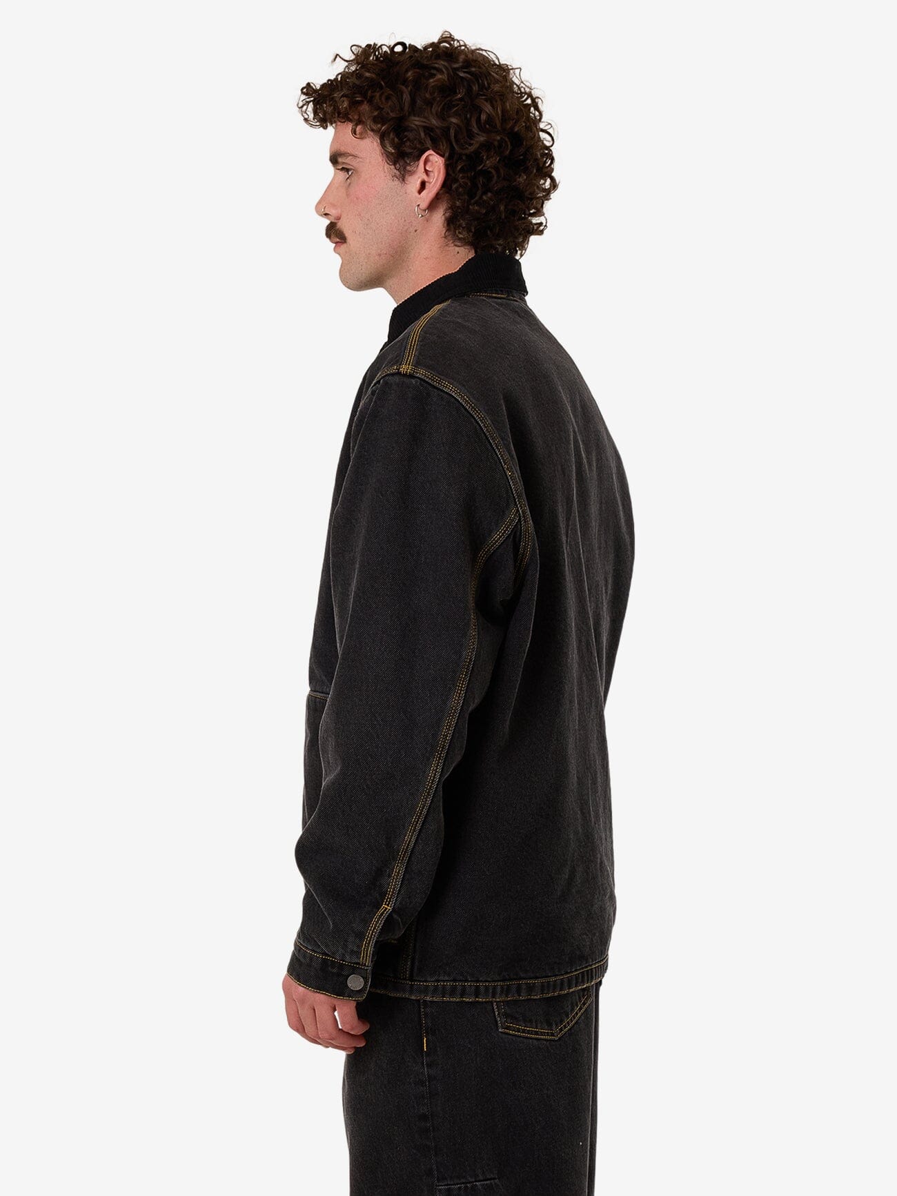 Thrills Union Jacket - Black Bull XS