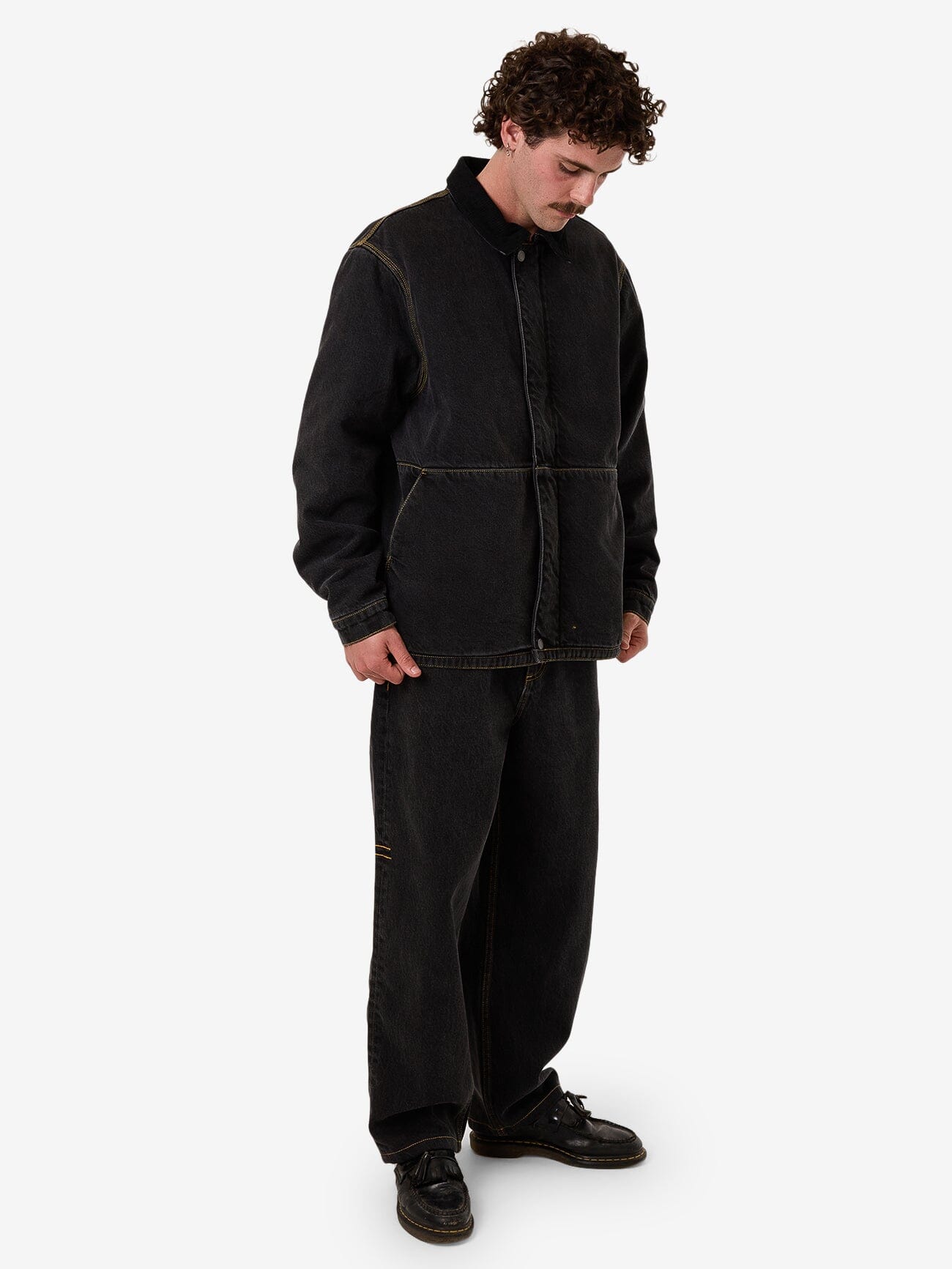 Thrills Union Jacket - Black Bull XS