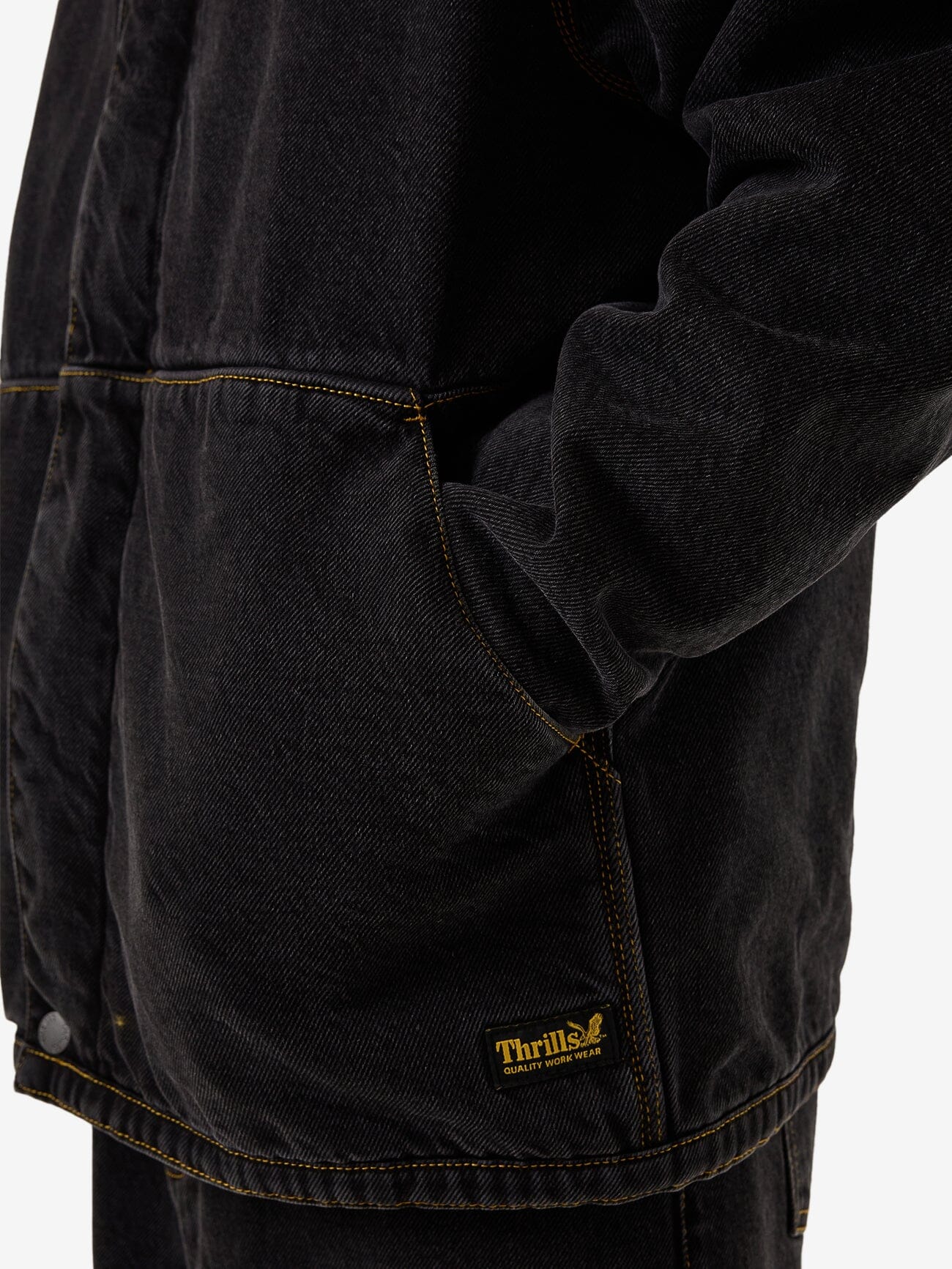 Thrills Union Jacket - Black Bull XS