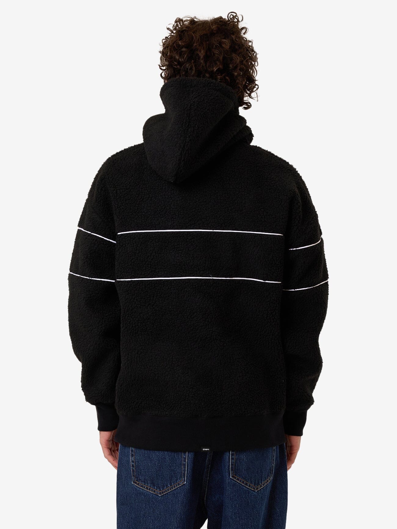 Hazed Slouch Hood Polar Fleece - Black XS