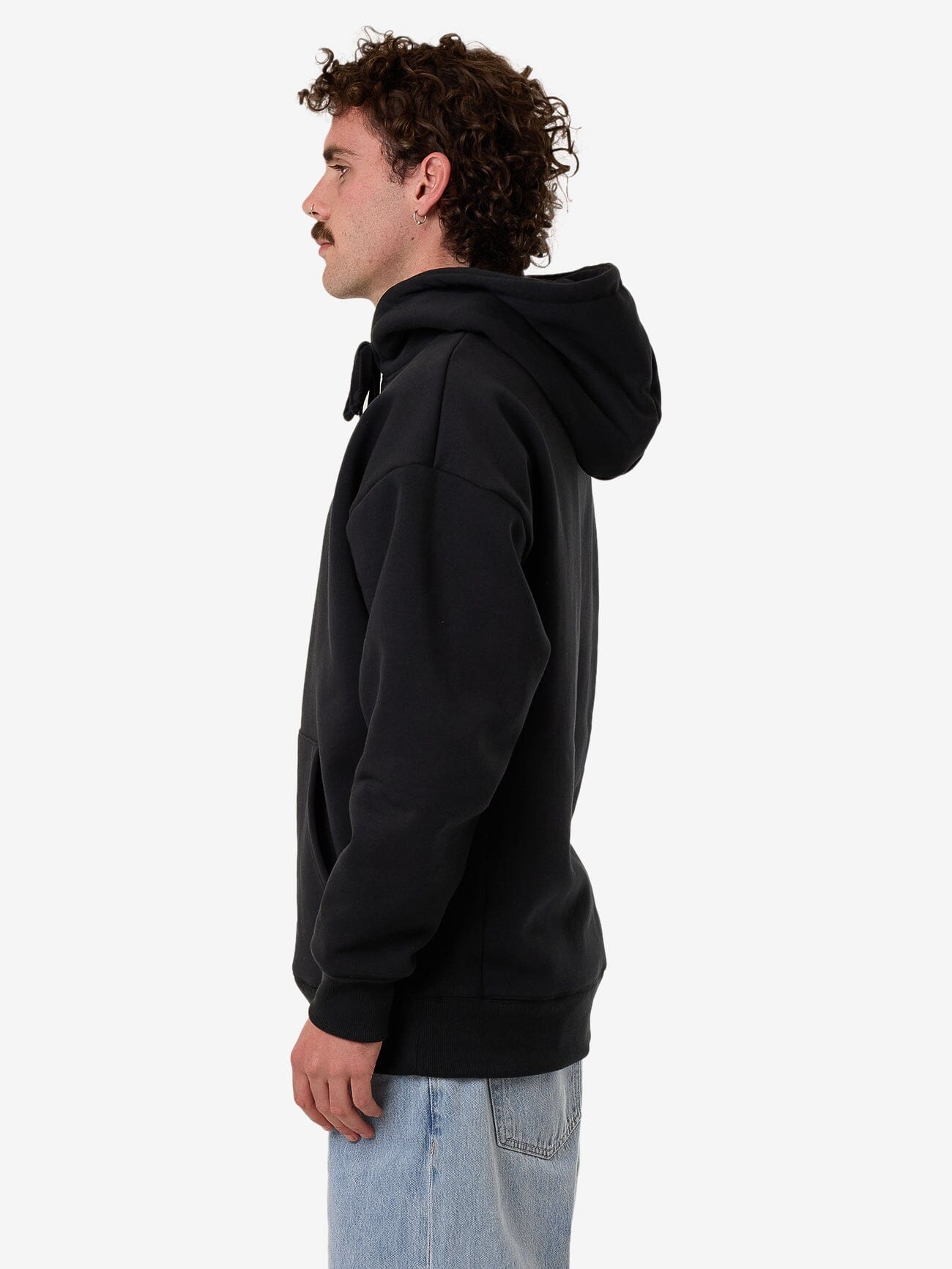 Behind It All Slouch Pull On Hood - Pirate Black XS