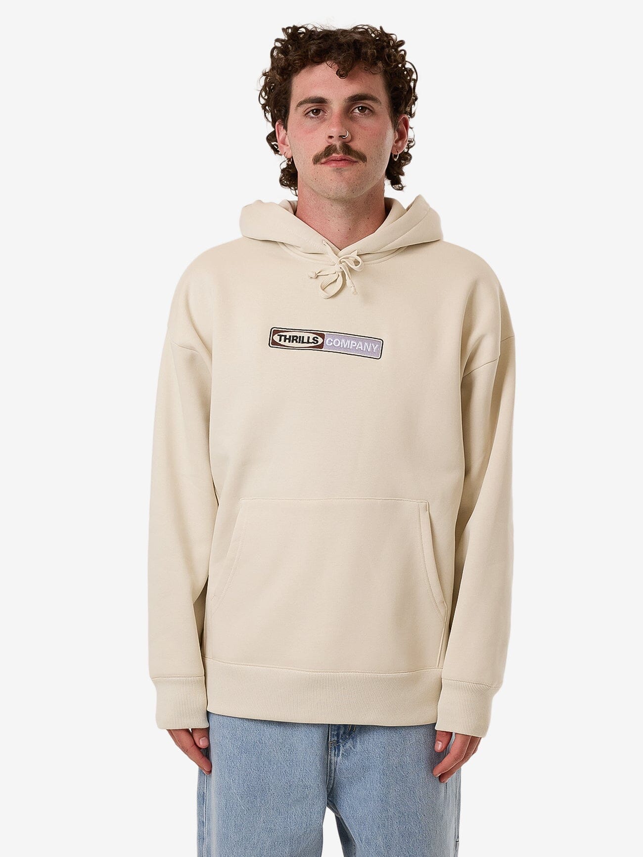 Locked In Slouch Pull On Hood - Heritage White XS