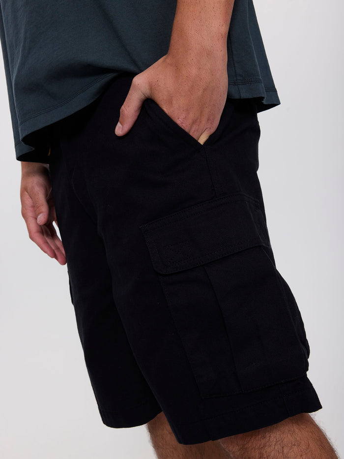 Slacker Union Cargo Short - Black 28