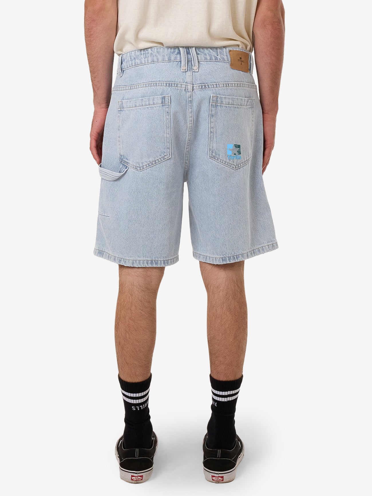 Hazed Slacker Denim Short - Light Ash Blue