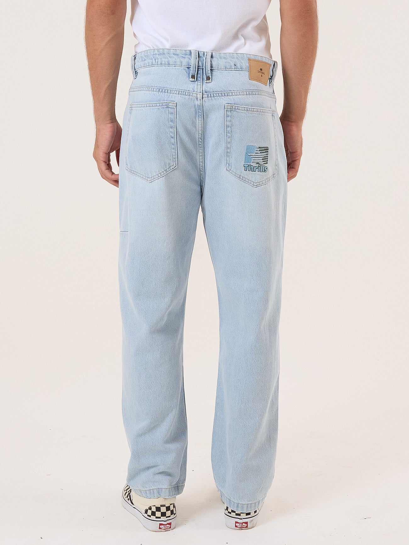 Hazed Slacker Denim Jean - Light Ash Blue