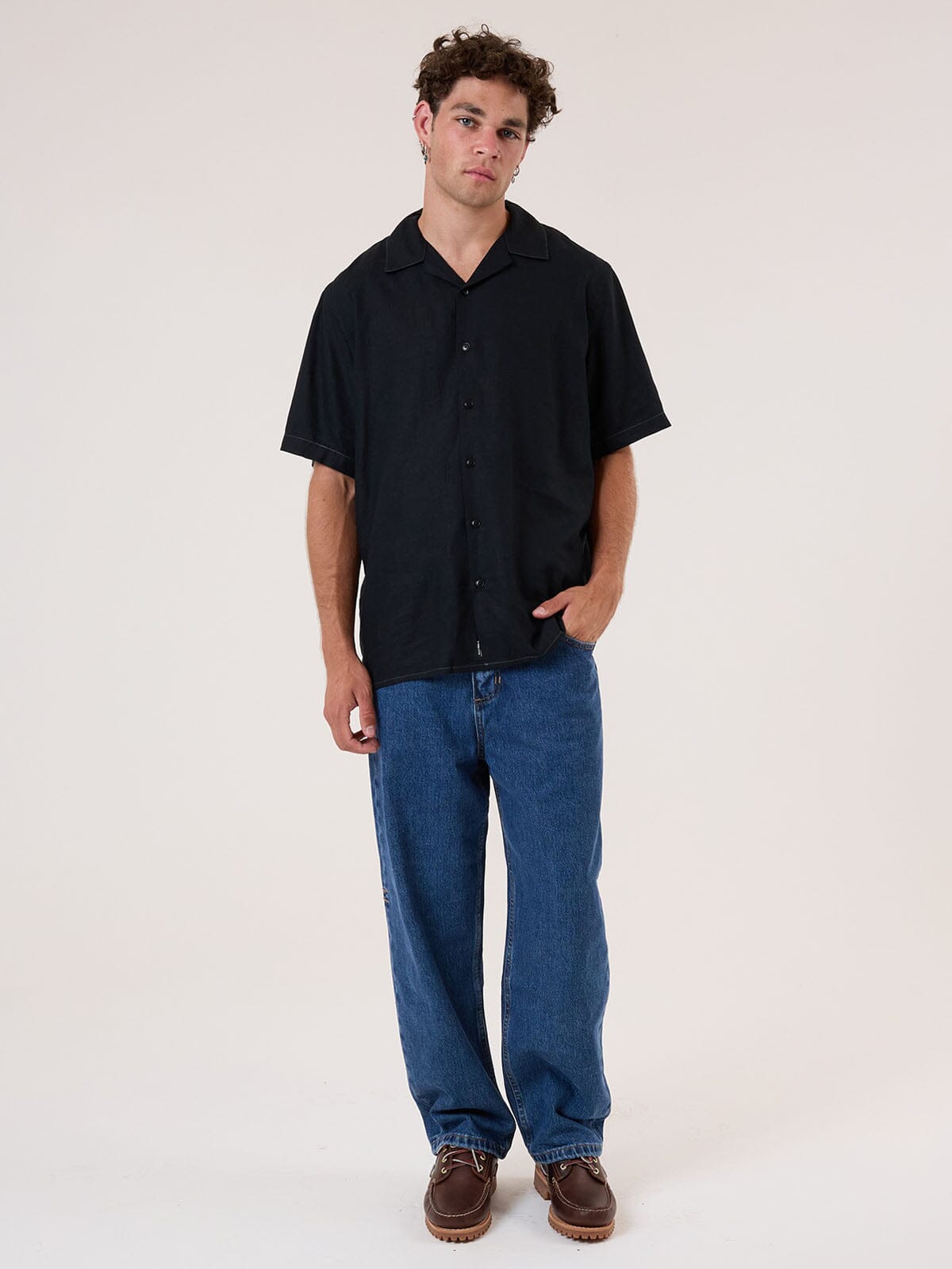 Behind It All Big Slacker Denim Jean - Rinsed Blues 28