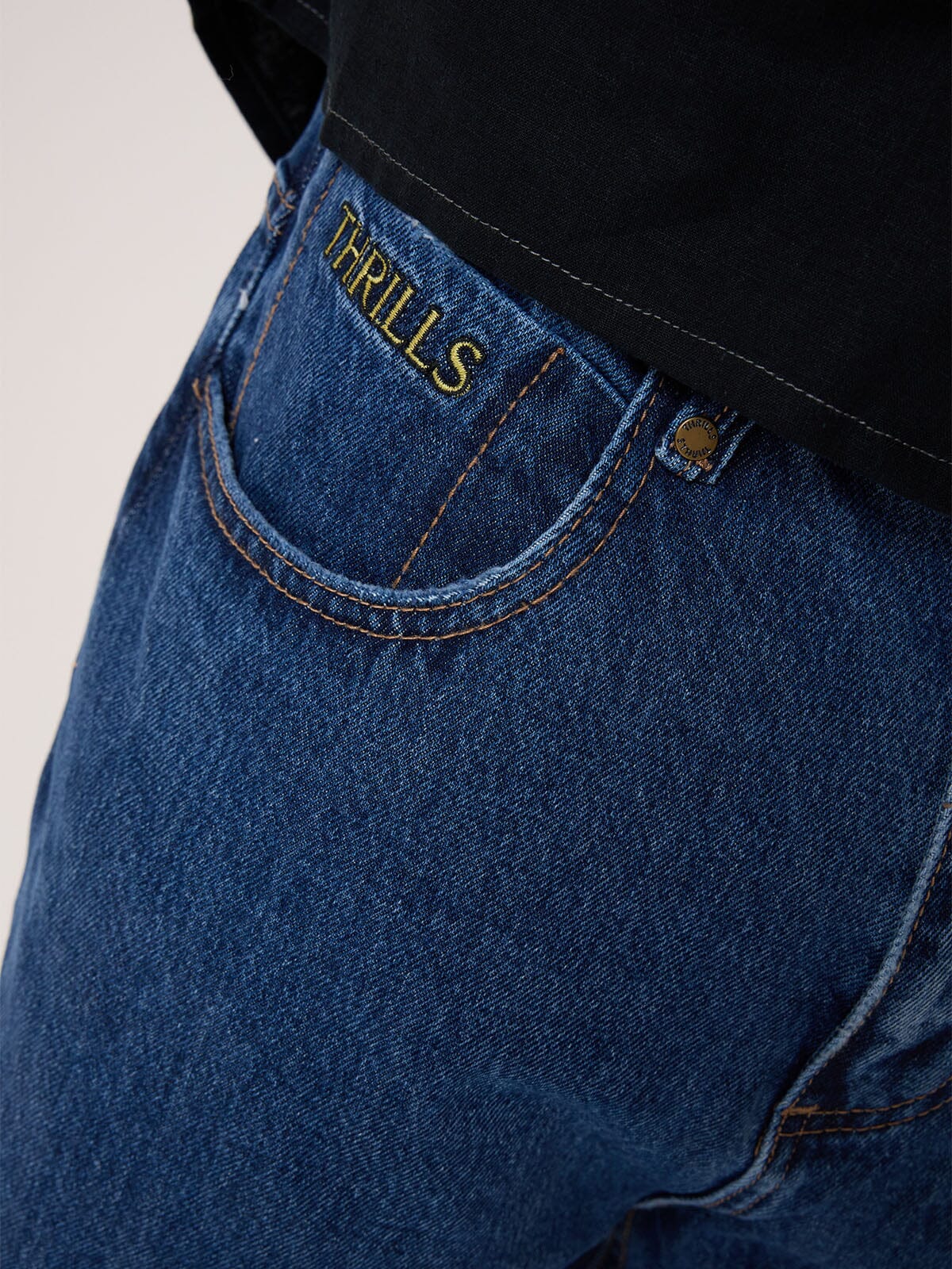 Behind It All Big Slacker Denim Jean - Rinsed Blues 28