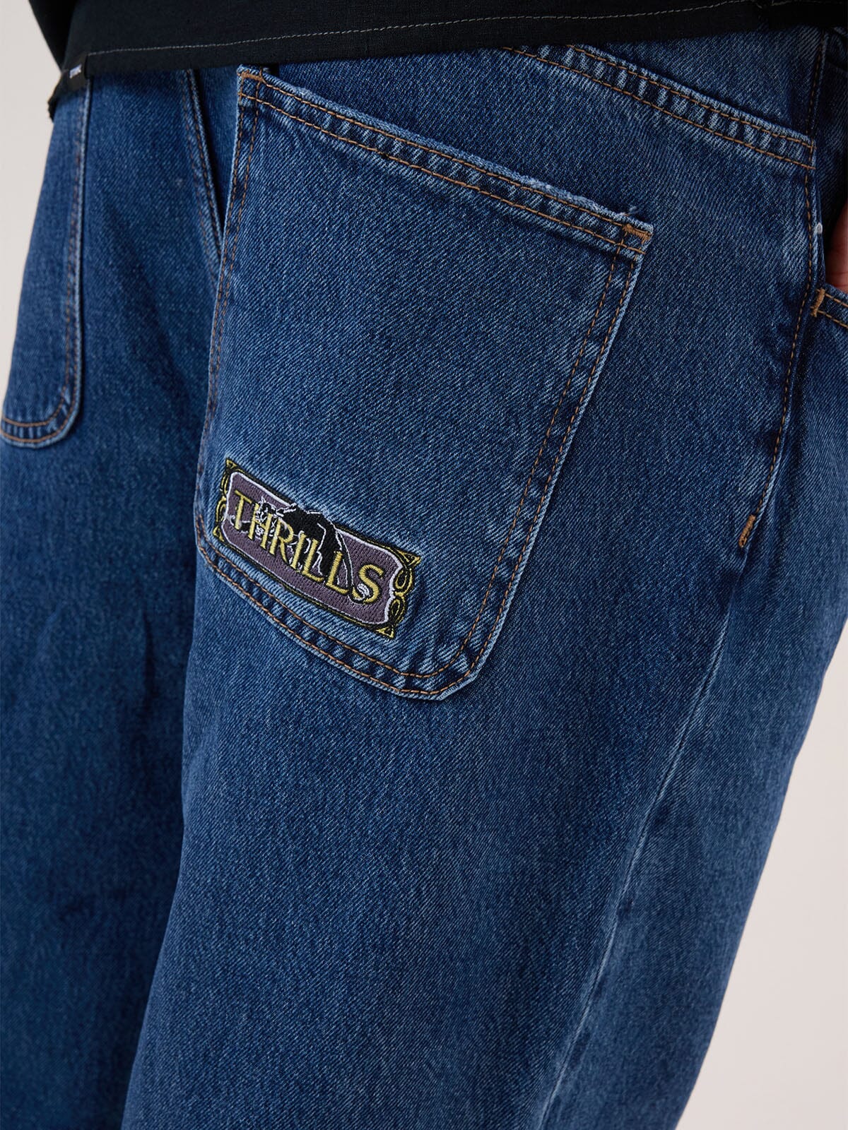 Behind It All Big Slacker Denim Jean - Rinsed Blues 28