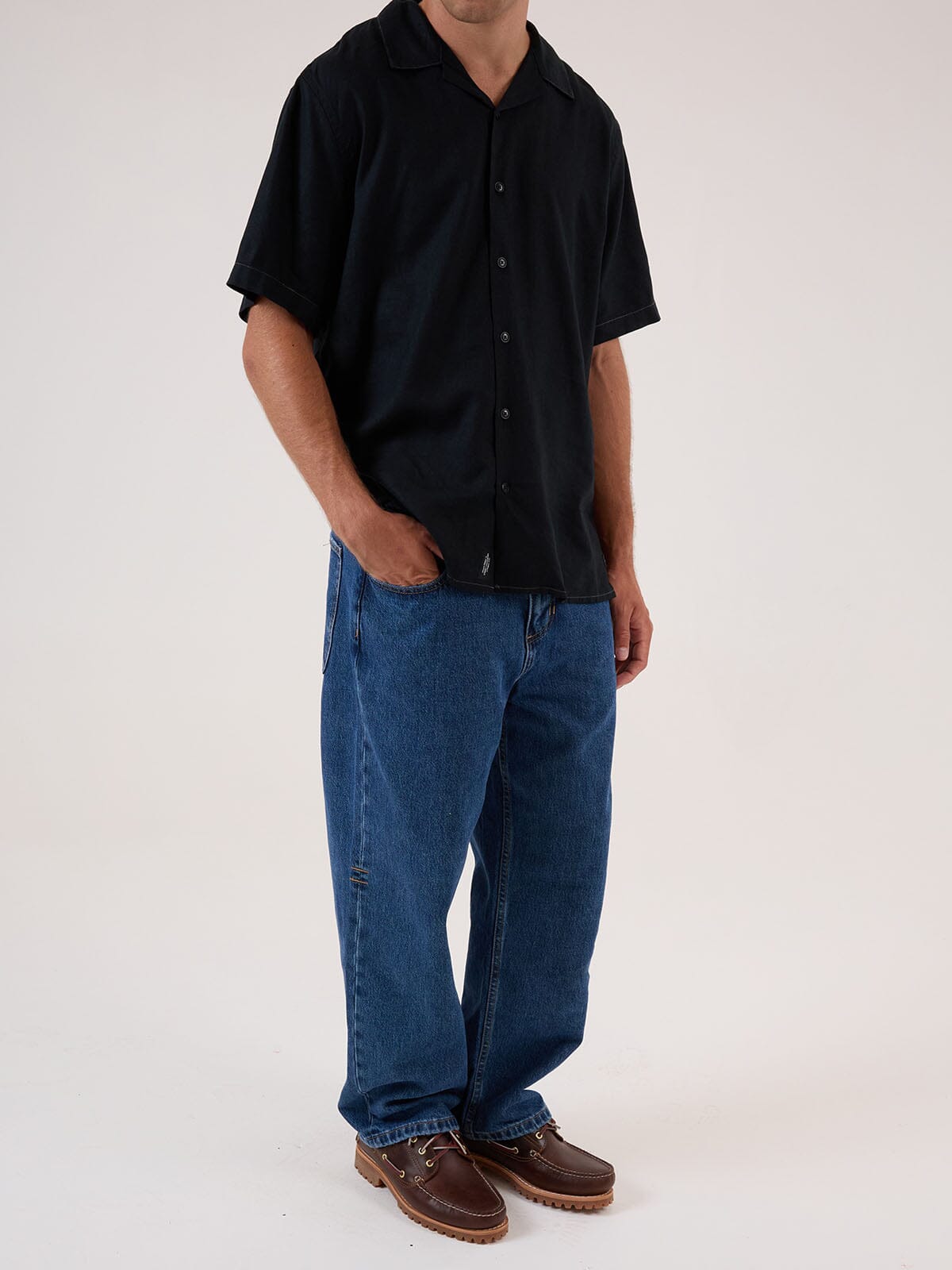 Behind It All Big Slacker Denim Jean - Rinsed Blues 28