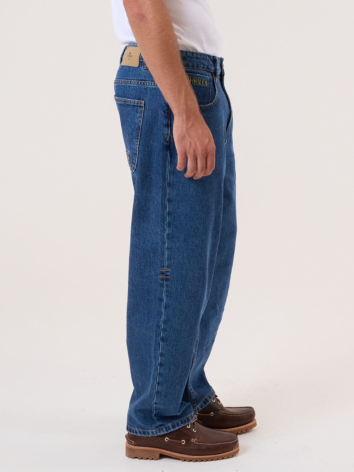 Behind It All Big Slacker Denim Jean - Rinsed Blues 28