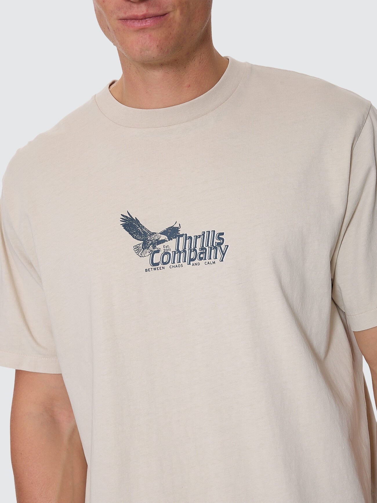 Between Chaos & Calm Merch Fit Tee - Oatmeal