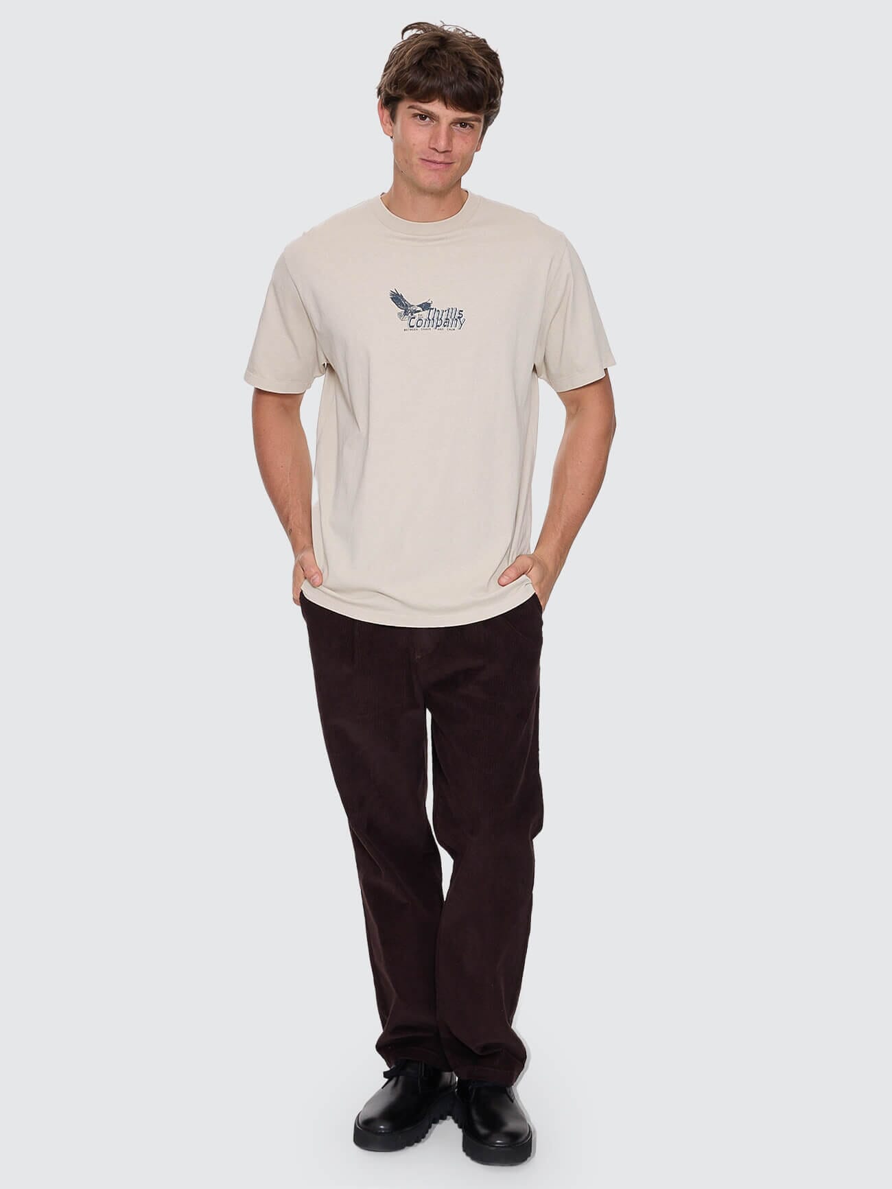 Between Chaos & Calm Merch Fit Tee - Oatmeal