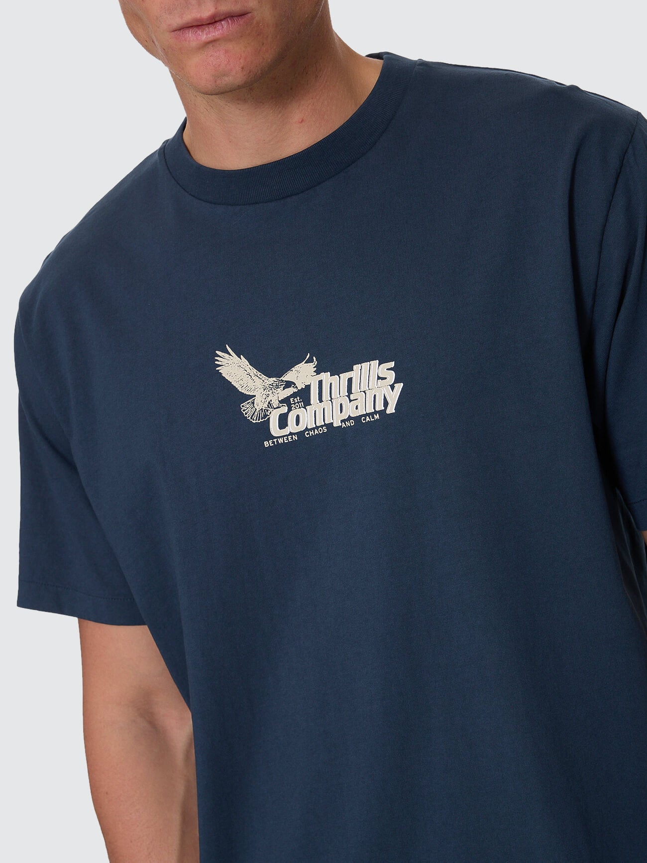 Between Chaos & Calm Merch Fit Tee - Federal Blue
