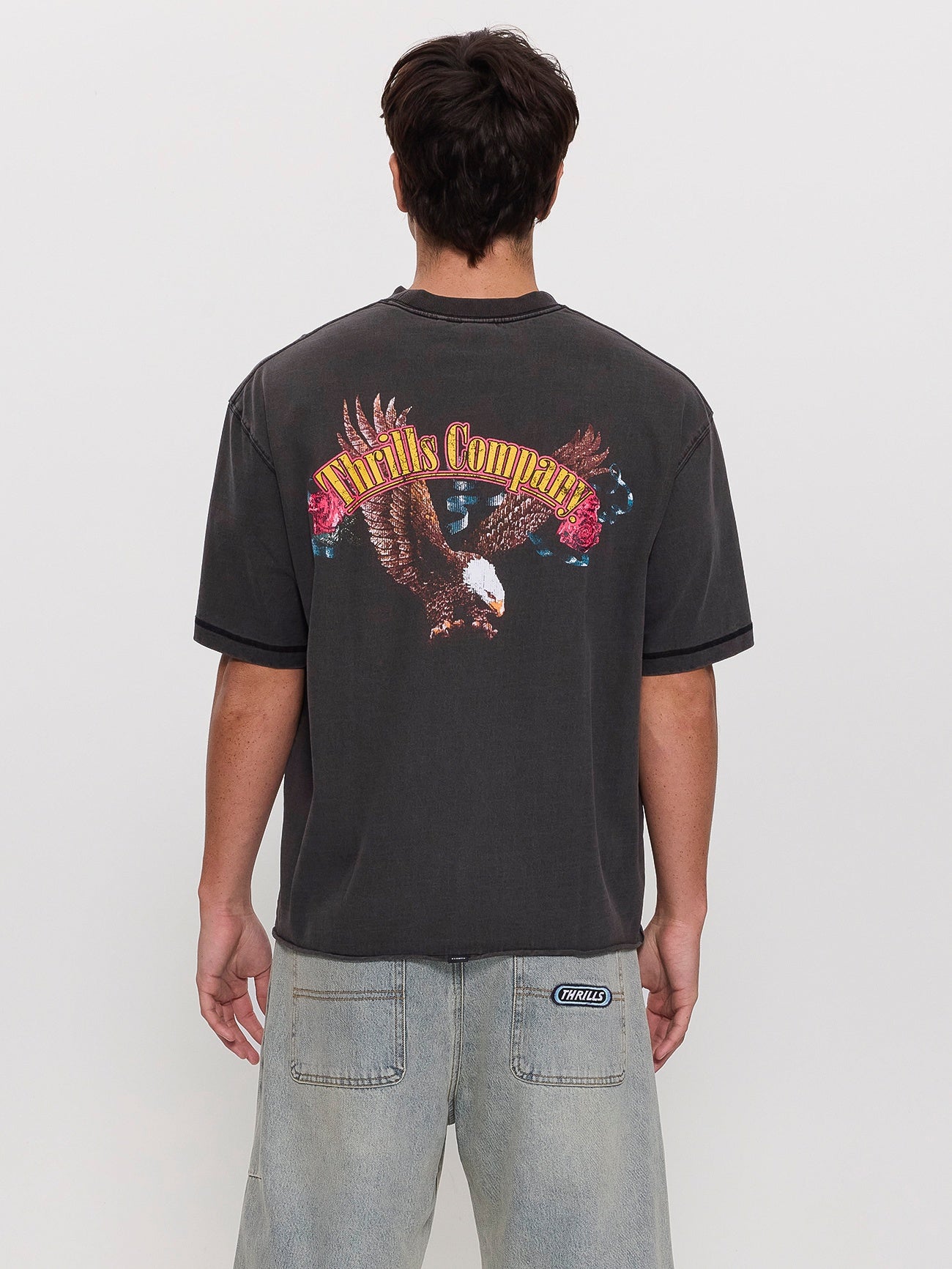 Fury Box Fit Oversize Cropped Tee - Temple Grey XS