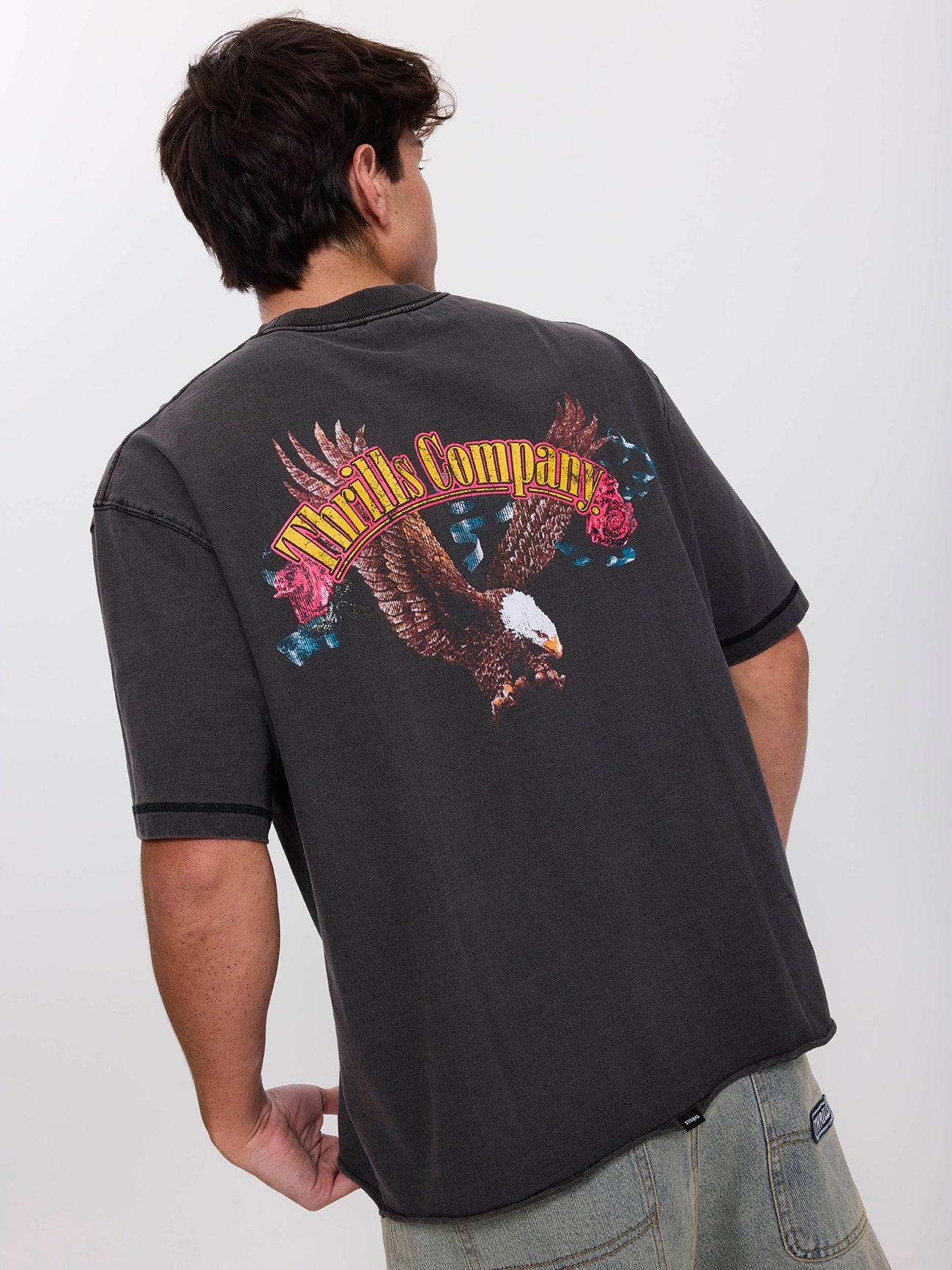 Fury Box Fit Oversize Cropped Tee - Temple Grey XS