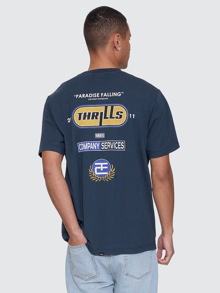 Paradise Falling Merch Fit Tee - Federal Blue XS