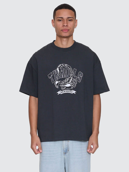 Sting Of Defeat Box Fit Oversize Tee - Carbon | Thrills Co.
