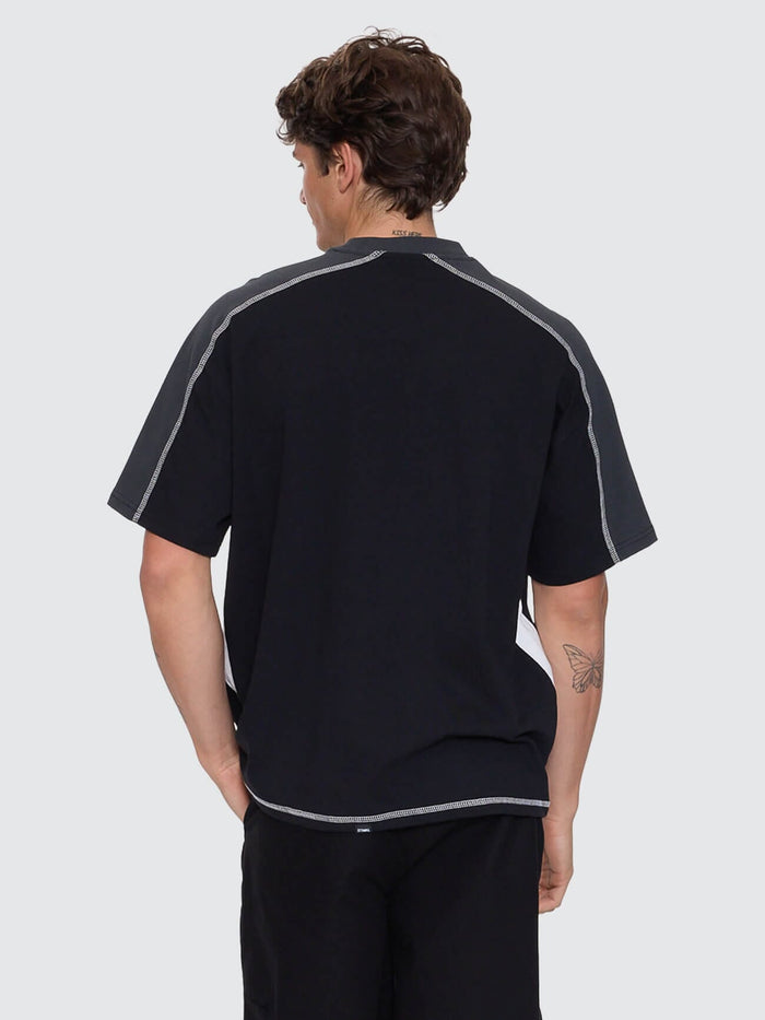 Sting Of Defeat Panel Box Fit Oversize Tee - Black XS
