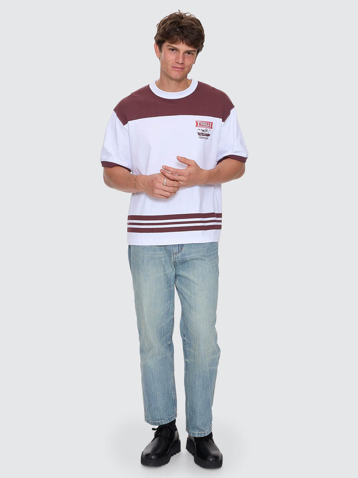 Deep In The Heart Of Byron Box Fit Oversize Cropped Panel Tee - Bitter Chocolate XS