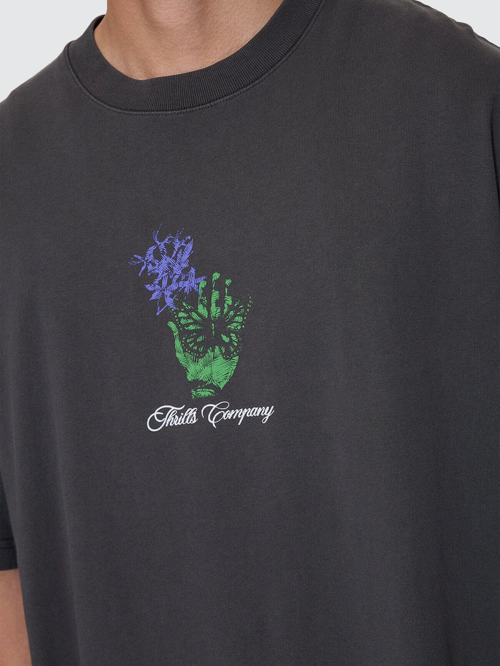 Reentry Box Fit Oversize Cropped Tee - Dark Merch Black XS