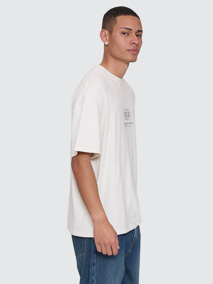 Fluid Thrills Box Fit Oversize Tee - Heritage White XS
