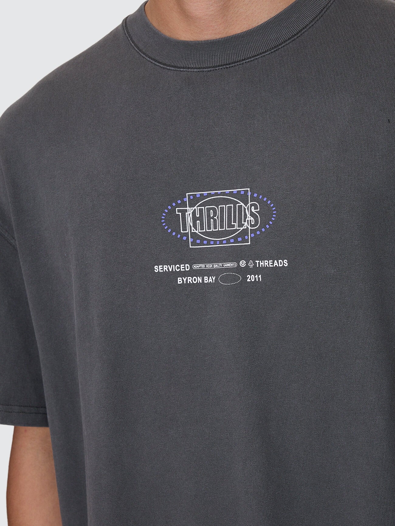 Fluid Thrills Box Fit Oversize Tee - Merch Black XS