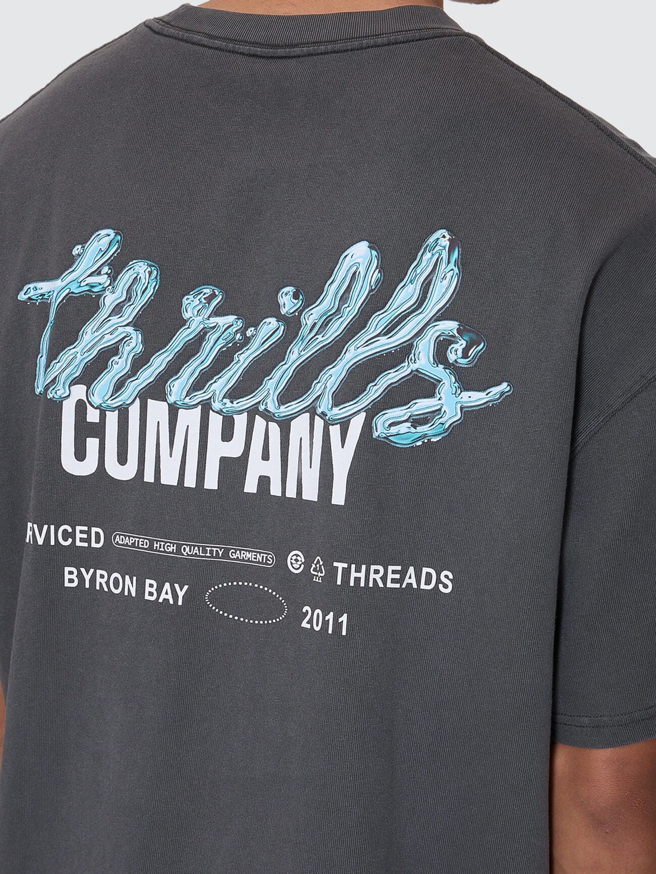 Fluid Thrills Box Fit Oversize Tee - Merch Black XS