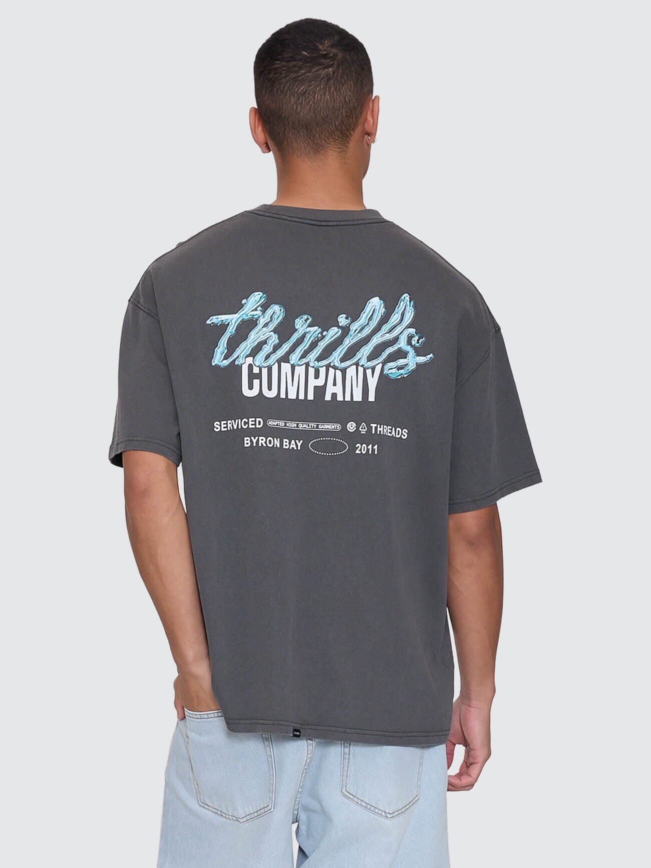 Stakes Are High Box Fit Oversize Tee - Guardian Navy | Thrills Co.