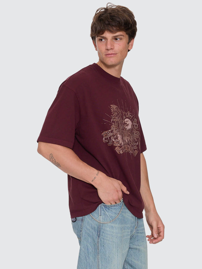 Deep In The Heart Of Byron Box Fit Oversize Cropped Tee - Bitter Chocolate XS