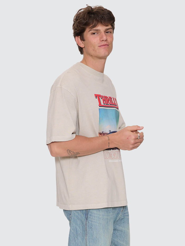 Skerrt Box Fit Oversize Cropped Tee - Oatmeal XS