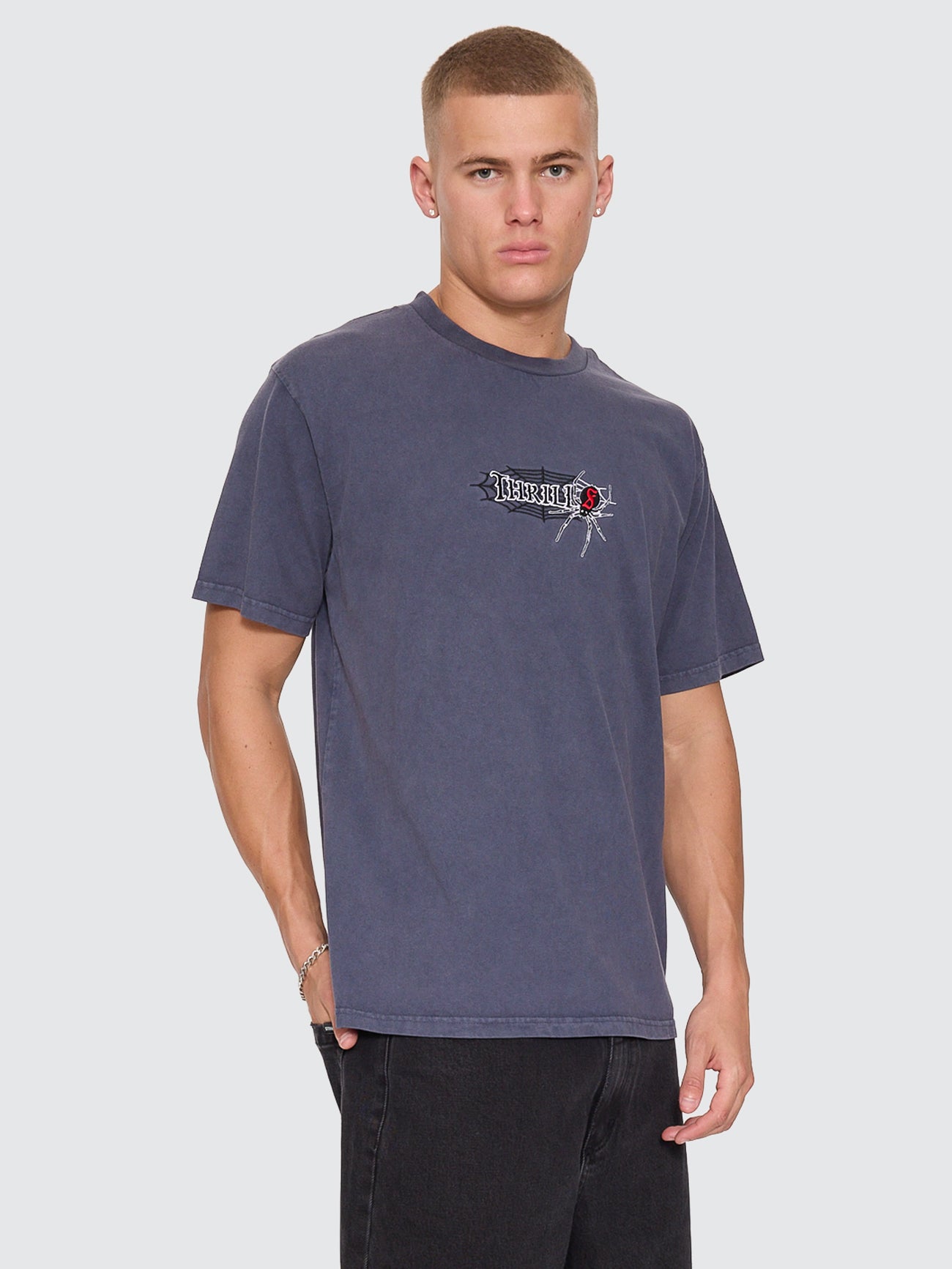 Web Of Deceit Embro Merch Fit Tee - Griffin Navy