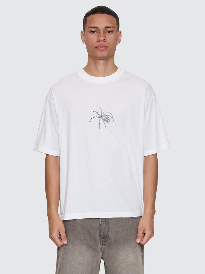 Deceitful Box Fit Oversize Cropped Tee - Dirty White XS