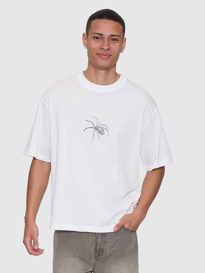 Deceitful Box Fit Oversize Cropped Tee - Dirty White XS