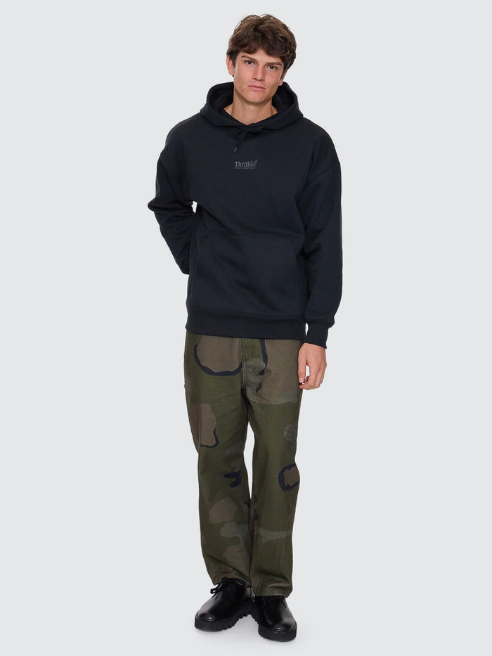Thrills Union Slouch Pull On Hood - Pirate Black XS