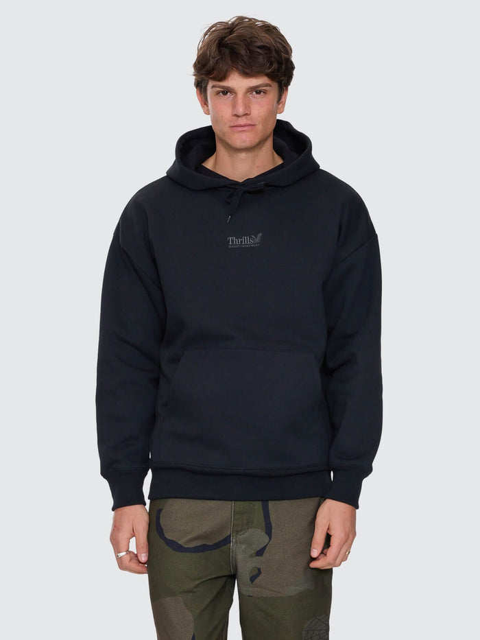 Thrills Union Slouch Pull On Hood - Pirate Black XS