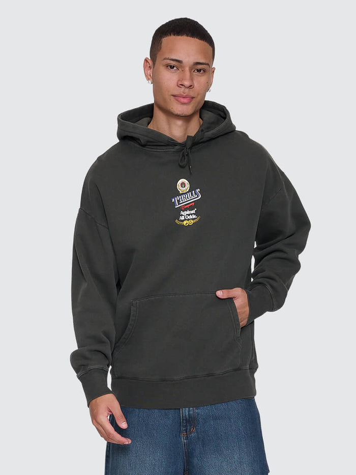 Against All Odds Slouch Pull On Hood - Oil Green XS