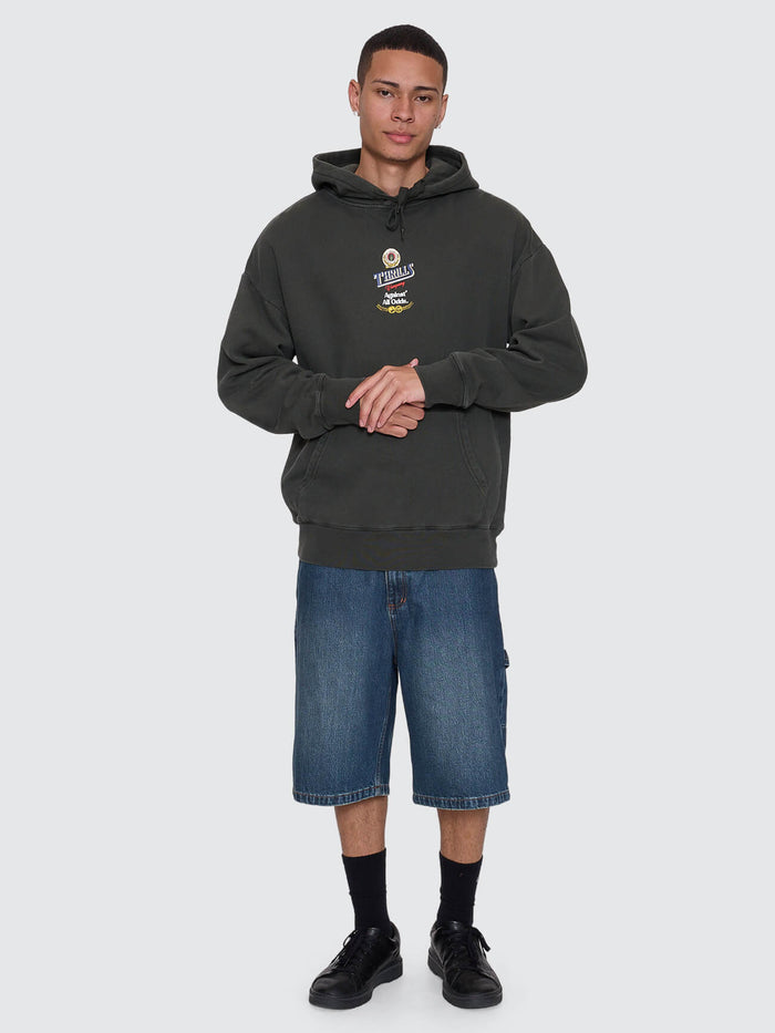 Against All Odds Slouch Pull On Hood - Oil Green XS