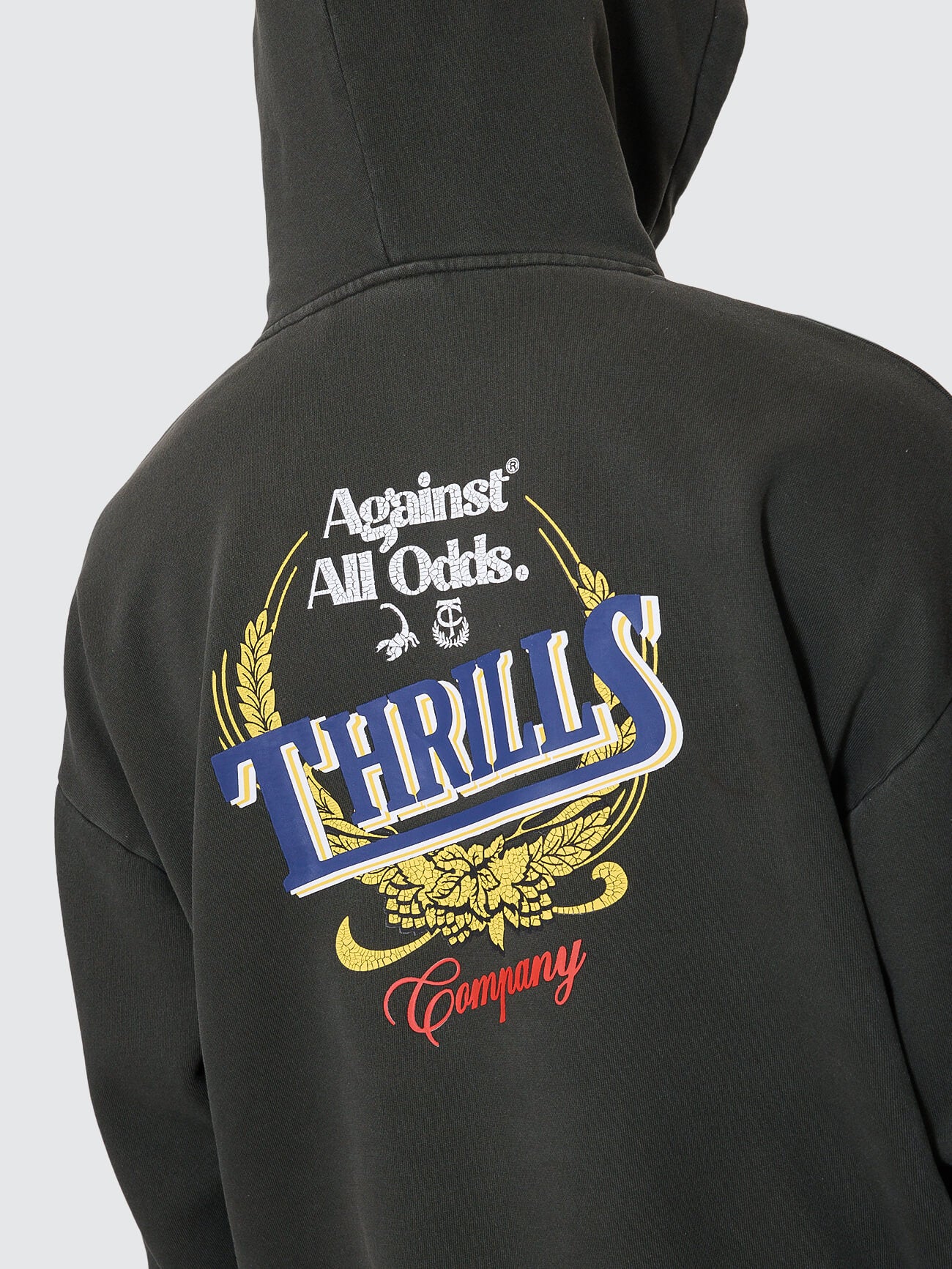 Against All Odds Slouch Pull On Hood - Oil Green XS