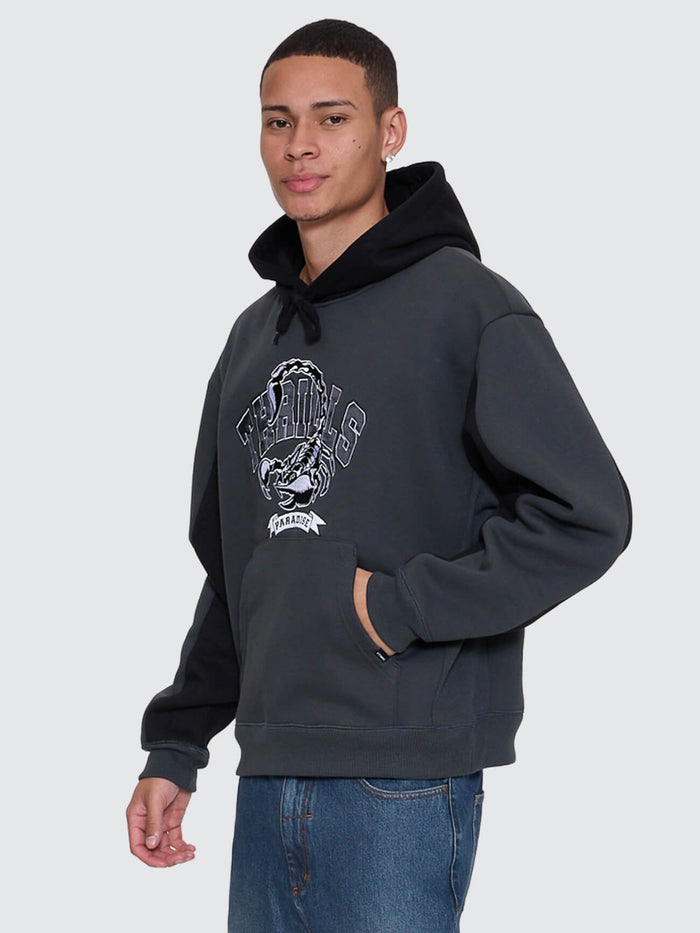 Sting Of Defeat Slouch Pull On Cropped Hood - Carbon XS