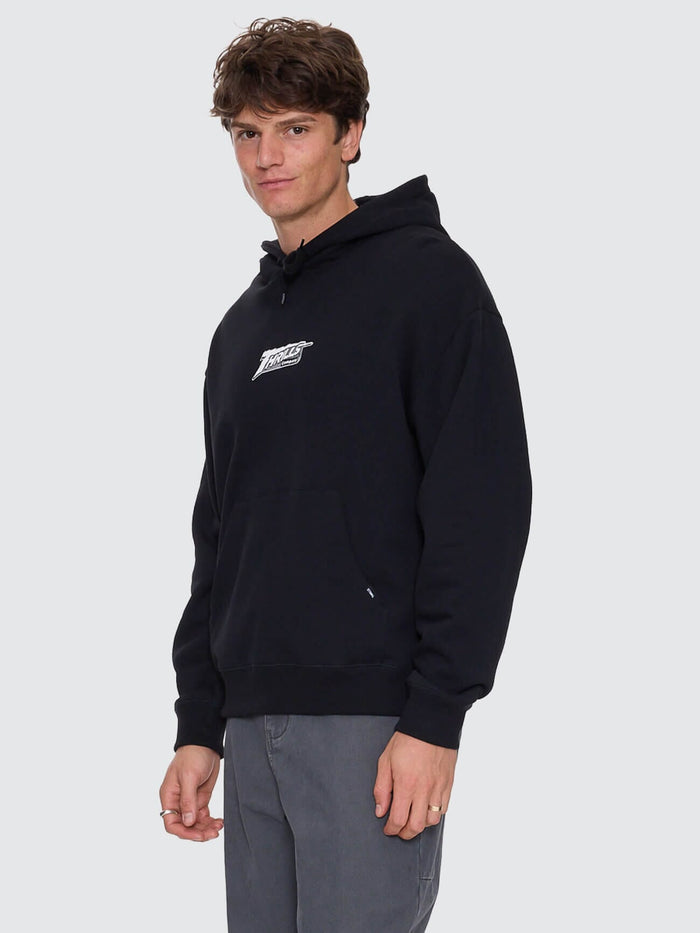 Heavy Voltage Slouch Pull On Cropped Hood - Black XS