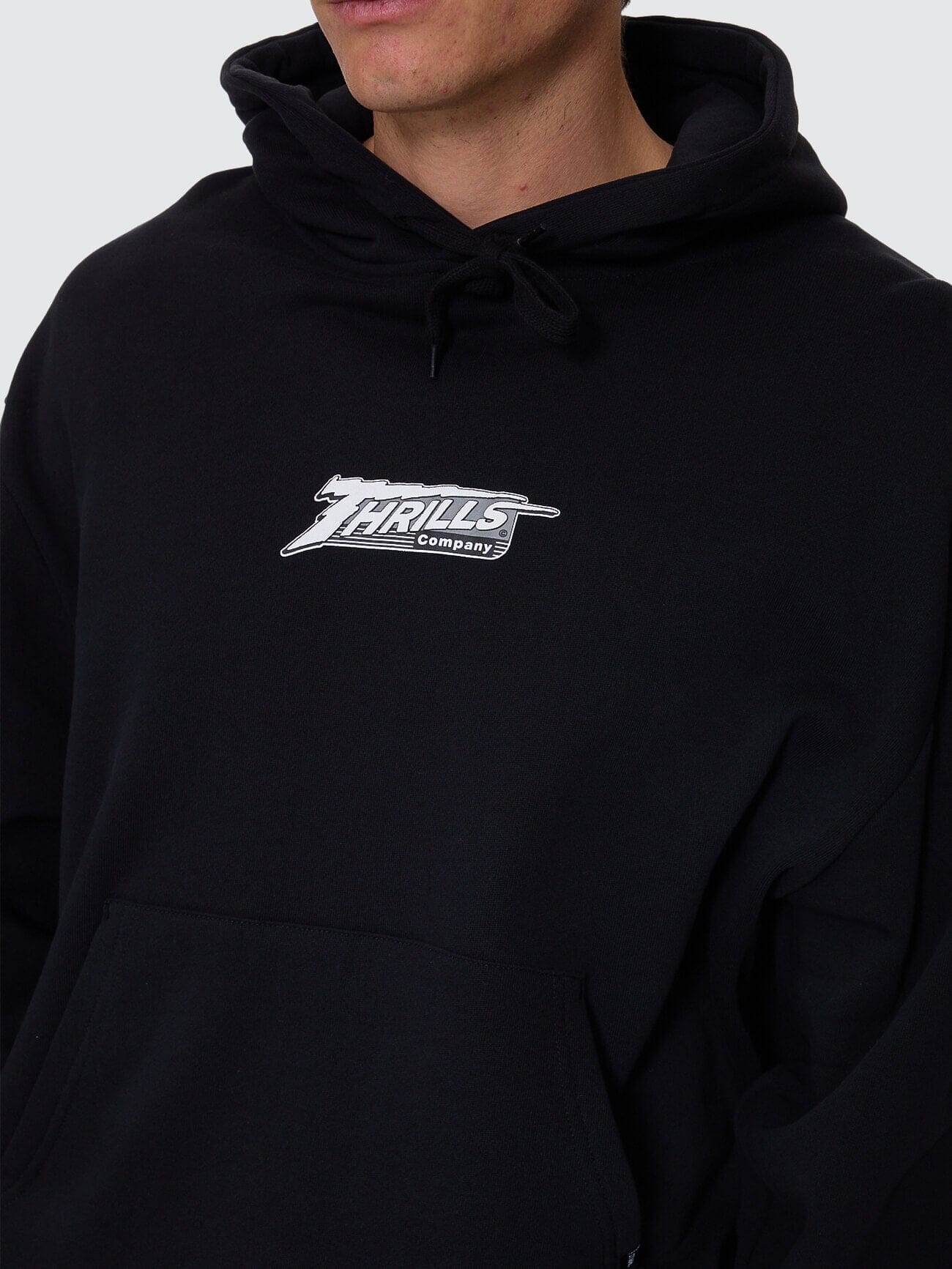 Heavy Voltage Slouch Pull On Cropped Hood - Black XS