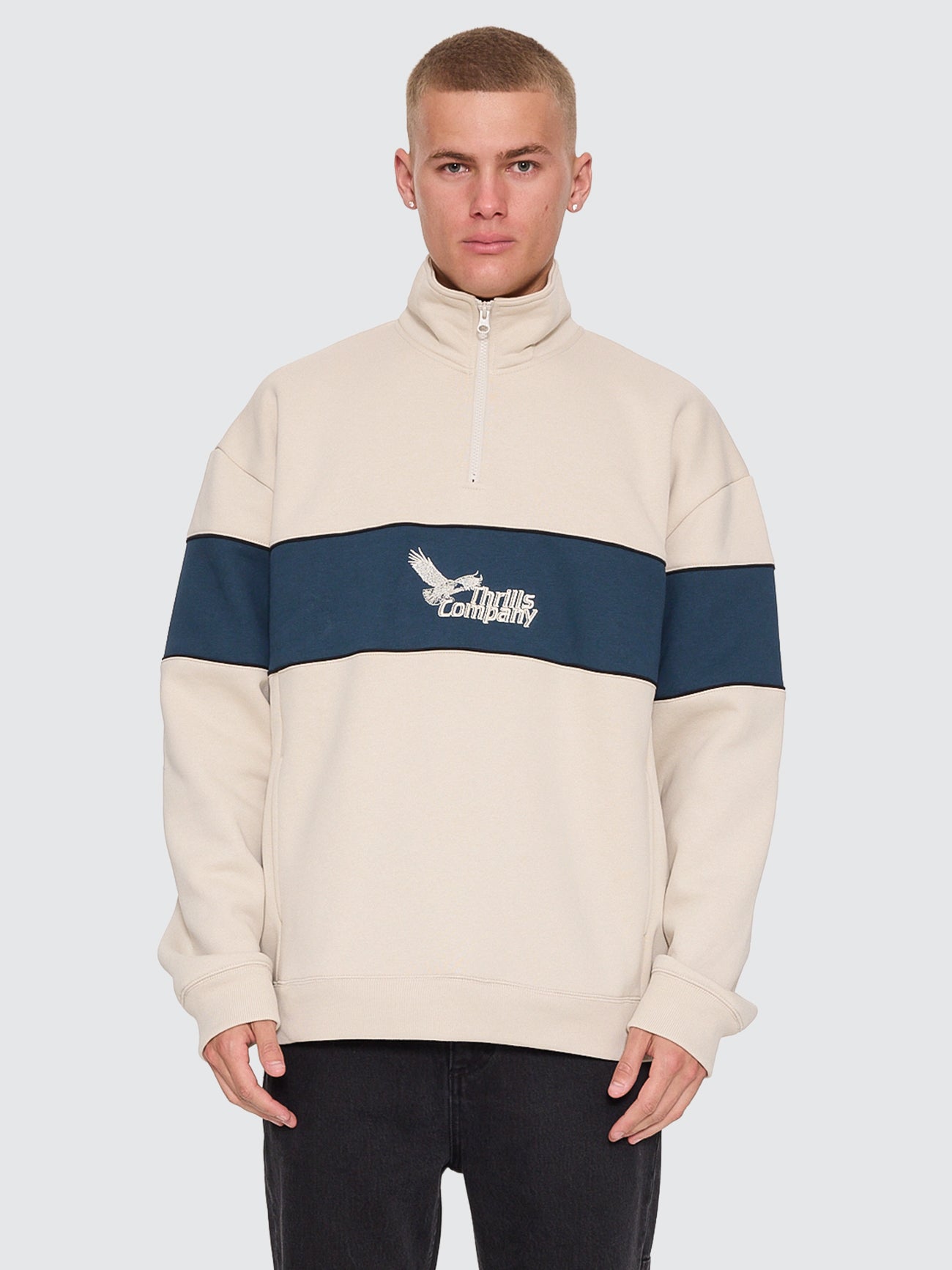 Between Chaos & Calm Quarter Zip Fleece - Oatmeal