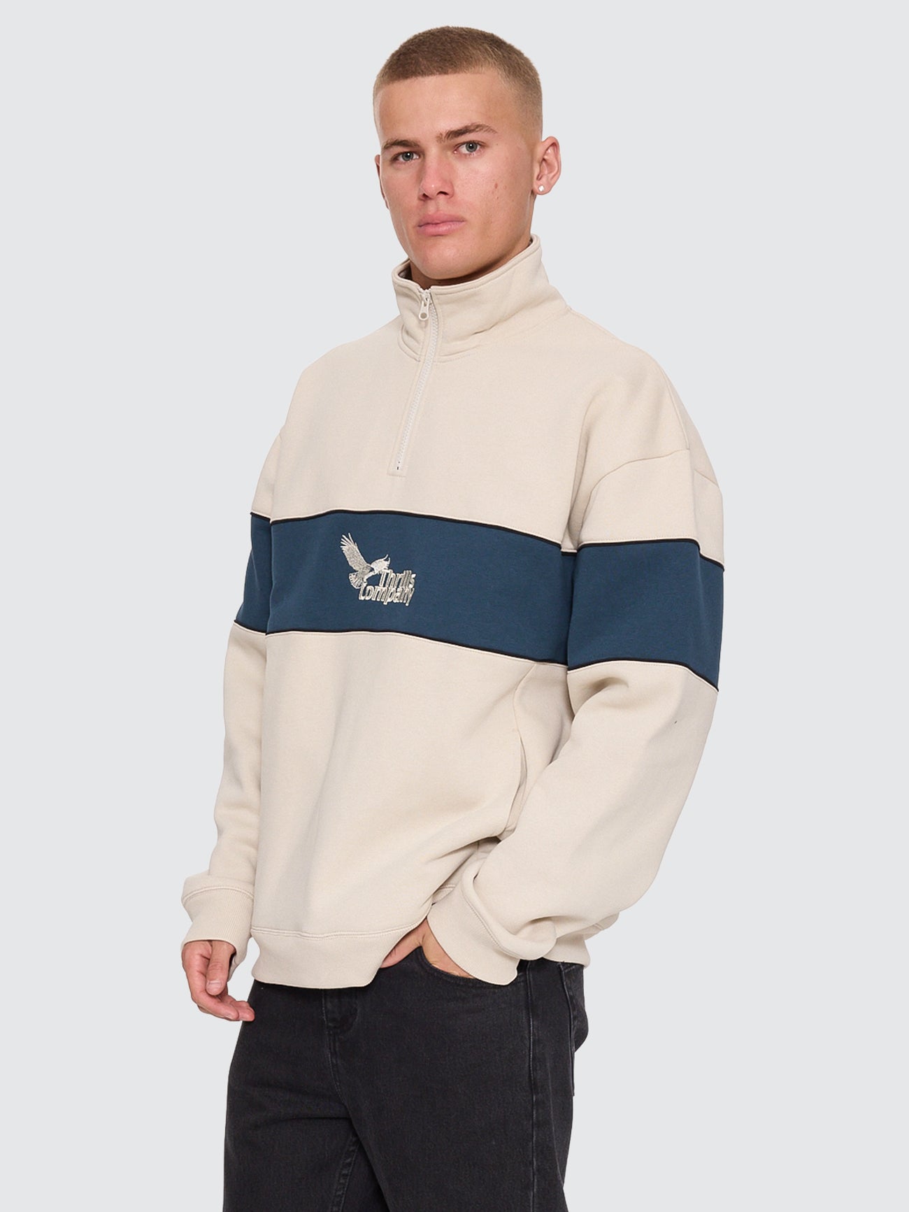 Between Chaos & Calm Quarter Zip Fleece - Oatmeal