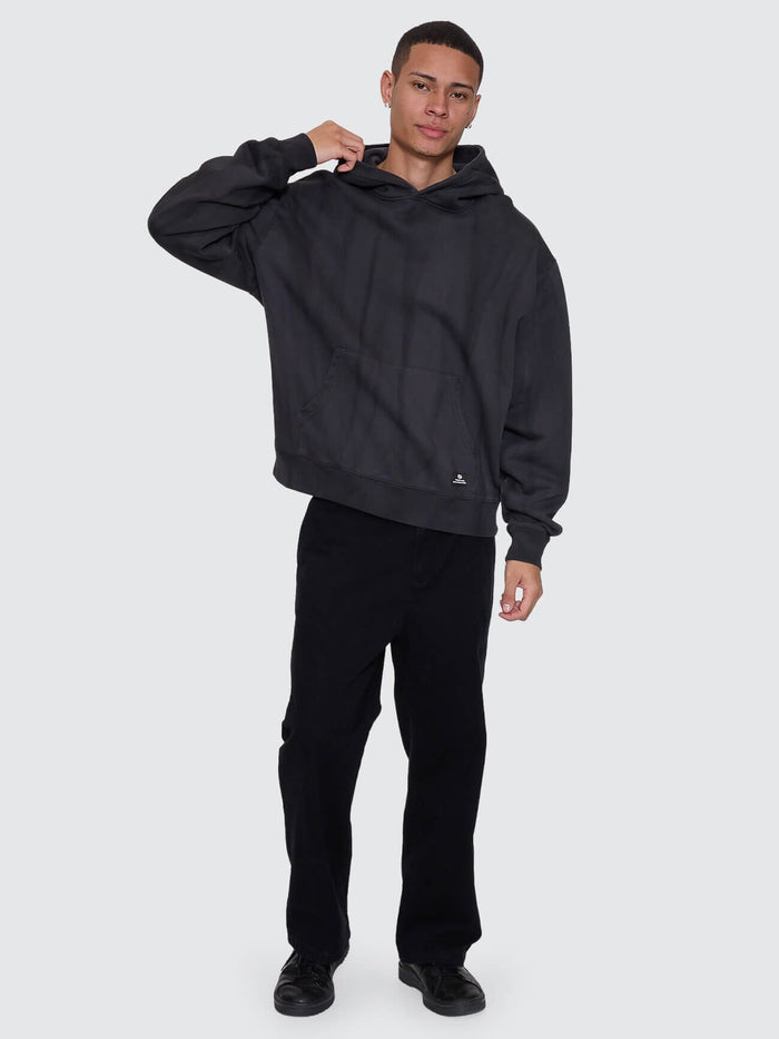 Arts & Industrial Slouch Pull On Cropped Hood - Sunfade Bleach Dark Charcoal XS