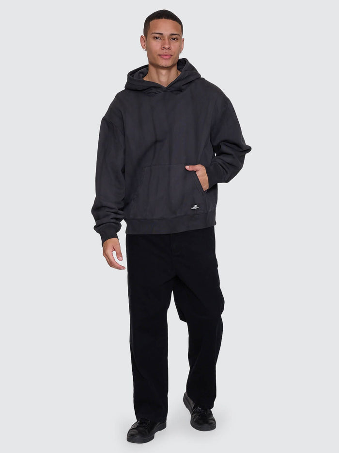Arts & Industrial Slouch Pull On Cropped Hood - Sunfade Bleach Dark Charcoal XS
