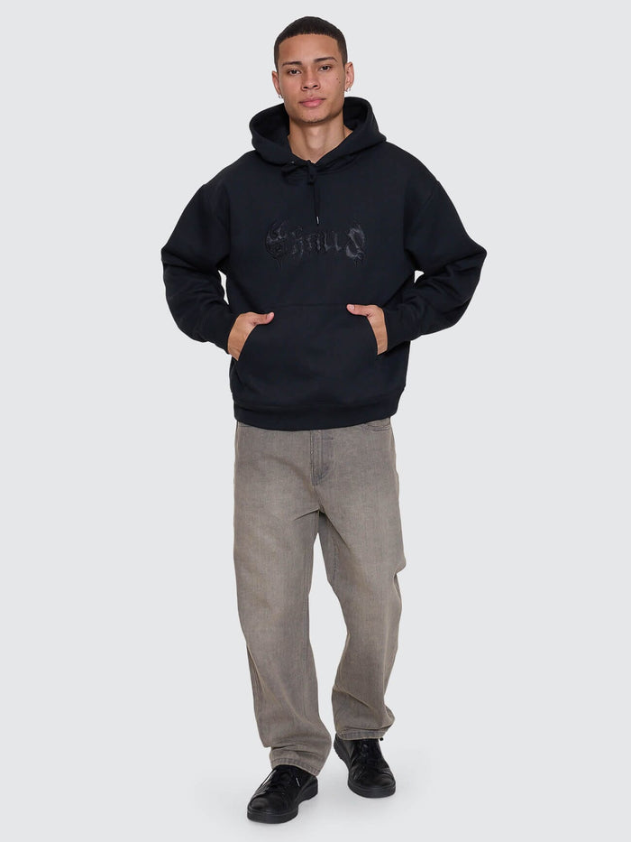 Night Petal Slouch Pull On Cropped Hood - Washed Black XS